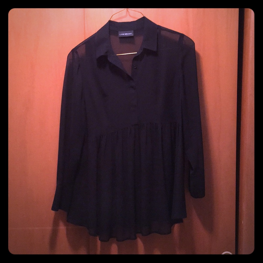 Women’s Size 14/16 Black Baby Doll Top